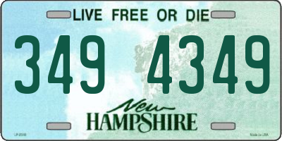 NH license plate 3494349