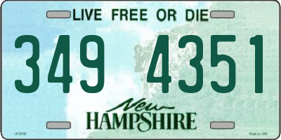NH license plate 3494351
