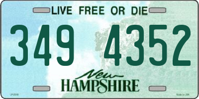 NH license plate 3494352