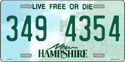 NH license plate 3494354