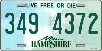 NH license plate 3494372