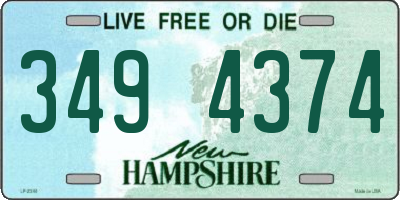 NH license plate 3494374