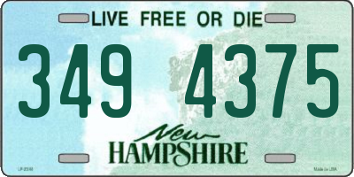 NH license plate 3494375