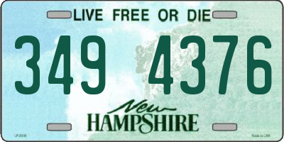 NH license plate 3494376