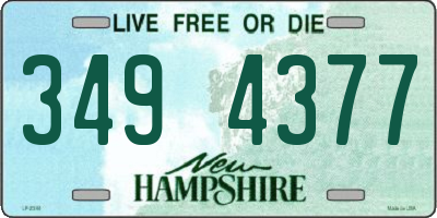 NH license plate 3494377