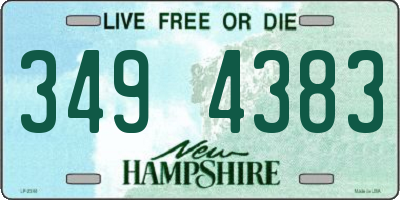 NH license plate 3494383