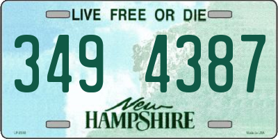 NH license plate 3494387