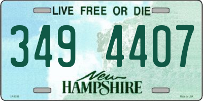 NH license plate 3494407