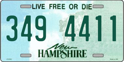 NH license plate 3494411