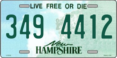 NH license plate 3494412