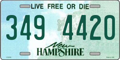 NH license plate 3494420