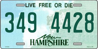 NH license plate 3494428