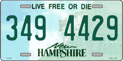 NH license plate 3494429