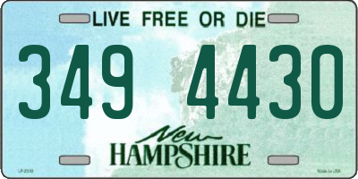 NH license plate 3494430