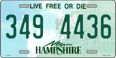 NH license plate 3494436