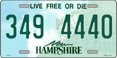 NH license plate 3494440