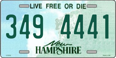 NH license plate 3494441
