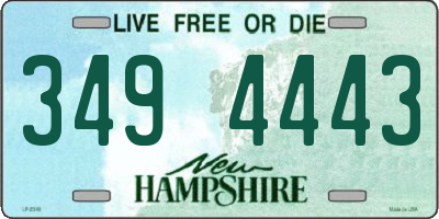 NH license plate 3494443