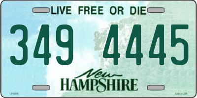 NH license plate 3494445
