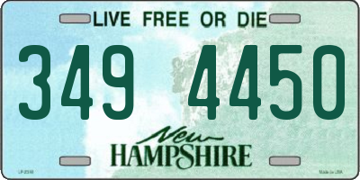 NH license plate 3494450