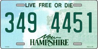 NH license plate 3494451