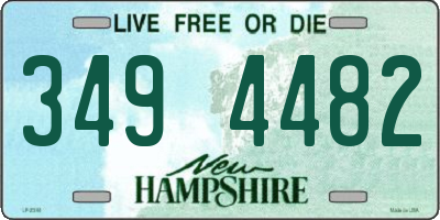 NH license plate 3494482