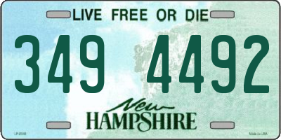 NH license plate 3494492