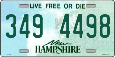 NH license plate 3494498