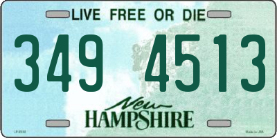 NH license plate 3494513