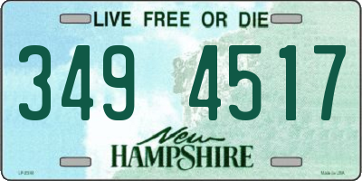 NH license plate 3494517