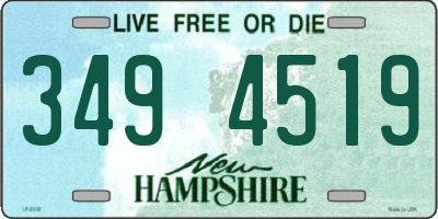 NH license plate 3494519