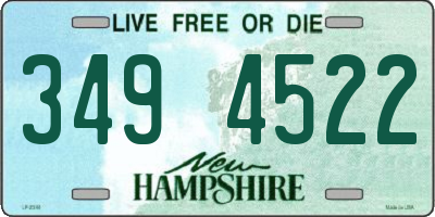 NH license plate 3494522