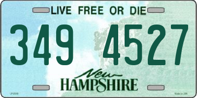 NH license plate 3494527