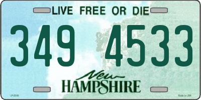 NH license plate 3494533