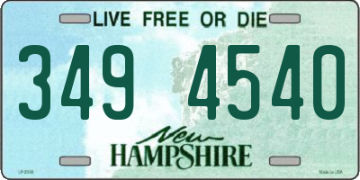 NH license plate 3494540