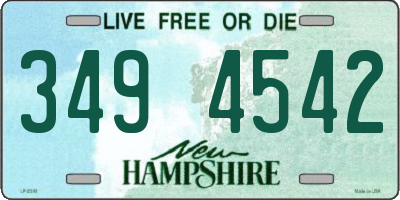 NH license plate 3494542