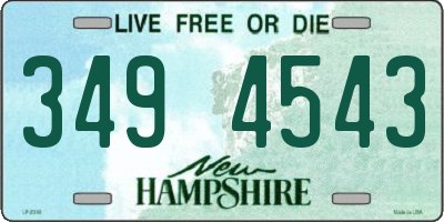 NH license plate 3494543
