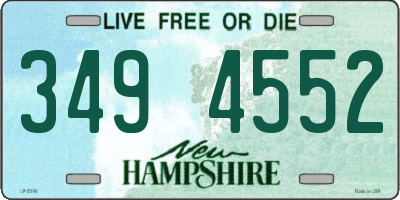 NH license plate 3494552