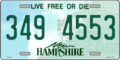 NH license plate 3494553