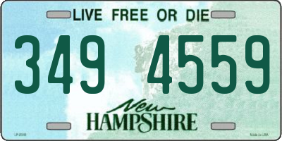 NH license plate 3494559