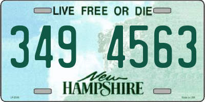 NH license plate 3494563