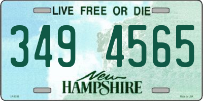 NH license plate 3494565
