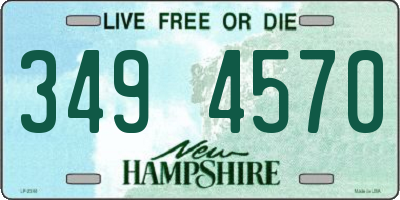 NH license plate 3494570