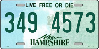 NH license plate 3494573