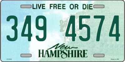 NH license plate 3494574