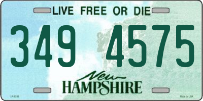 NH license plate 3494575