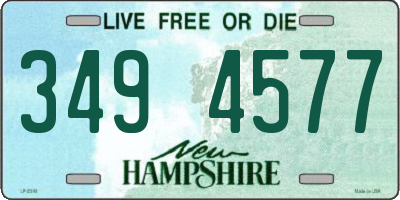NH license plate 3494577