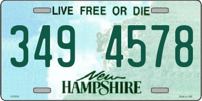 NH license plate 3494578