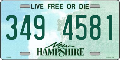 NH license plate 3494581