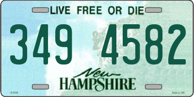 NH license plate 3494582